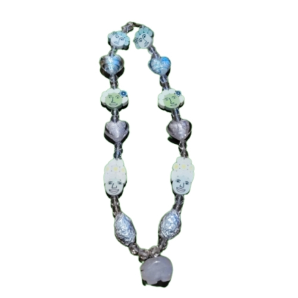 FUN necklace ladies hearts beads women unique eccentric